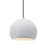 Justice Designs - CER-6530-WTWT-NCKL-BKCD - One Light Pendant - Radiance - Gloss White (outside and inside of fixture)