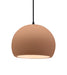 Justice Designs - CER-6533-ADOB-MBLK-BKCD - One Light Pendant - Radiance - Adobe