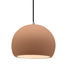 Justice Designs - CER-6533-ADOB-NCKL-BKCD - One Light Pendant - Radiance - Adobe