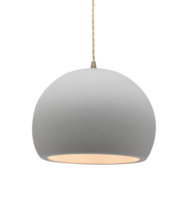 Justice Designs - CER-6533-BIS-ABRS-BEIG-TWST - One Light Pendant - Radiance - Bisque