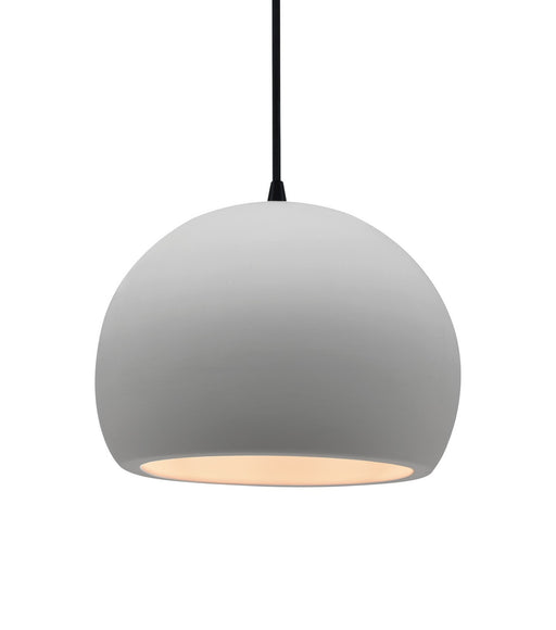 Justice Designs - CER-6533-BIS-MBLK-BKCD - One Light Pendant - Radiance - Bisque