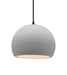 Justice Designs - CER-6533-BIS-MBLK-BKCD - One Light Pendant - Radiance - Bisque