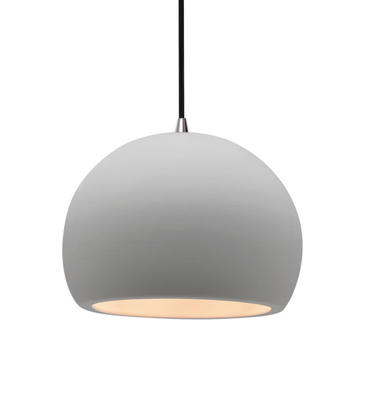 Justice Designs - CER-6533-BIS-NCKL-BKCD - One Light Pendant - Radiance - Bisque