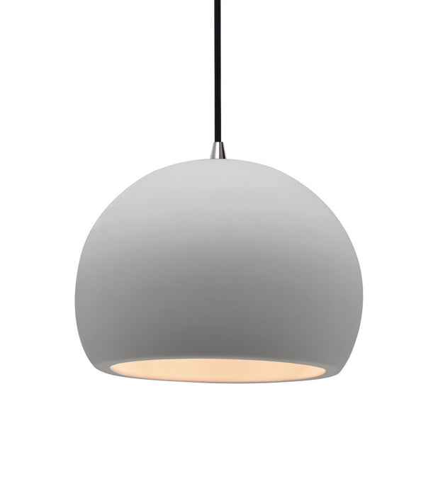 Justice Designs - CER-6533-BIS-NCKL-BKCD - One Light Pendant - Radiance - Bisque
