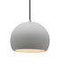 Justice Designs - CER-6533-BIS-NCKL-BKCD - One Light Pendant - Radiance - Bisque