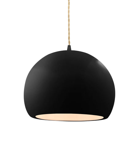 Radiance One Light Pendant Gloss Black w/ Matte White