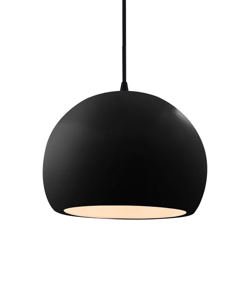 Justice Designs - CER-6533-BLK-MBLK-BKCD - One Light Pendant - Radiance - Gloss Black