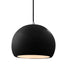 Justice Designs - CER-6533-BLK-NCKL-BKCD - One Light Pendant - Radiance - Gloss Black