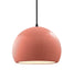 Justice Designs - CER-6533-BSH-MBLK-BKCD - One Light Pendant - Radiance - Gloss Blush