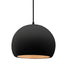 Justice Designs - CER-6533-CBGD-MBLK-BKCD - One Light Pendant - Radiance - Carbon Matte Black w/ Champagne Gold