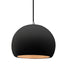 Justice Designs - CER-6533-CBGD-NCKL-BKCD - One Light Pendant - Radiance - Carbon Matte Black w/ Champagne Gold