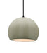 Justice Designs - CER-6533-CKC-MBLK-BKCD - One Light Pendant - Radiance - Celadon Green Crackle