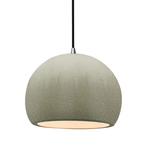 Justice Designs - CER-6533-CKC-NCKL-BKCD - One Light Pendant - Radiance - Celadon Green Crackle