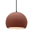 Justice Designs - CER-6533-CLAY-MBLK-BKCD - One Light Pendant - Radiance - Canyon Clay