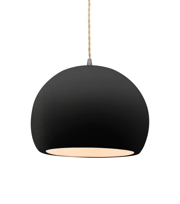 Justice Designs - CER-6533-CRB-NCKL-BEIG-TWST - One Light Pendant - Radiance - Carbon - Matte Black