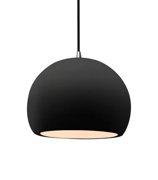 Justice Designs - CER-6533-CRB-NCKL-BKCD - One Light Pendant - Radiance - Carbon - Matte Black