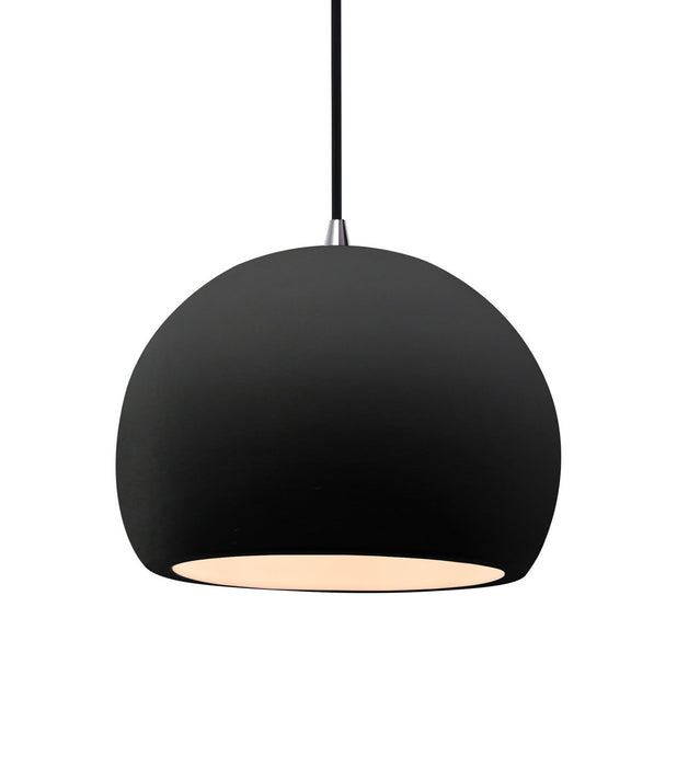 Justice Designs - CER-6533-CRB-NCKL-BKCD - One Light Pendant - Radiance - Carbon - Matte Black