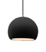 Justice Designs - CER-6533-CRB-NCKL-BKCD - One Light Pendant - Radiance - Carbon - Matte Black