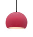 Justice Designs - CER-6533-CRSE-MBLK-BKCD - One Light Pendant - Radiance - Cerise