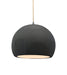 Justice Designs - CER-6533-GRY-NCKL-BEIG-TWST - One Light Pendant - Radiance - Gloss Grey