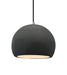 Justice Designs - CER-6533-GRY-NCKL-BKCD - One Light Pendant - Radiance - Gloss Grey