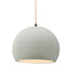 Justice Designs - CER-6533-MAT-MBLK-BEIG-TWST - One Light Pendant - Radiance - Matte White