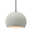 Justice Designs - CER-6533-MAT-MBLK-BKCD - One Light Pendant - Radiance - Matte White