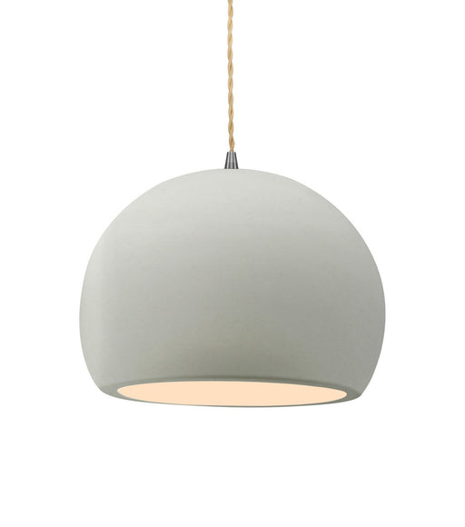 Justice Designs - CER-6533-MAT-NCKL-BEIG-TWST - One Light Pendant - Radiance - Matte White