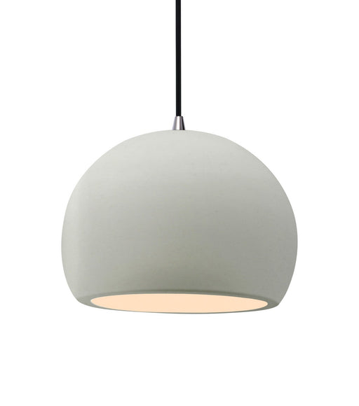 Justice Designs - CER-6533-MAT-NCKL-BKCD - One Light Pendant - Radiance - Matte White