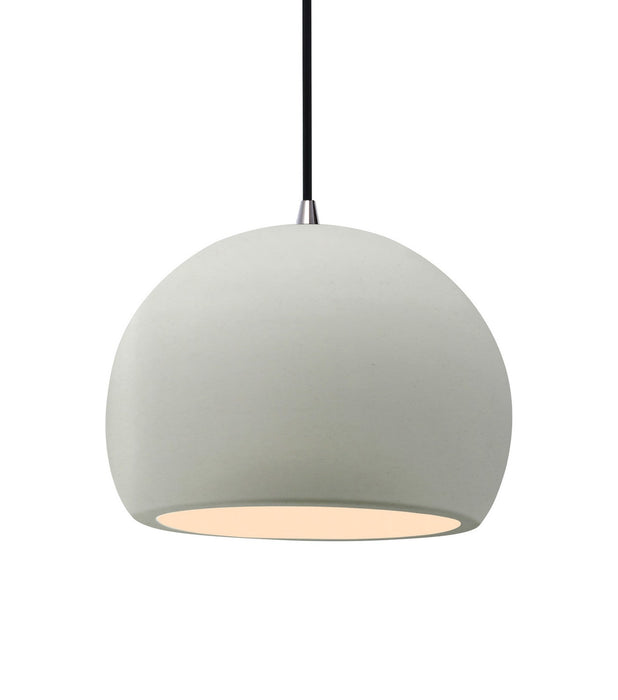 Justice Designs - CER-6533-MAT-NCKL-BKCD - One Light Pendant - Radiance - Matte White