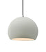 Justice Designs - CER-6533-MAT-NCKL-BKCD - One Light Pendant - Radiance - Matte White