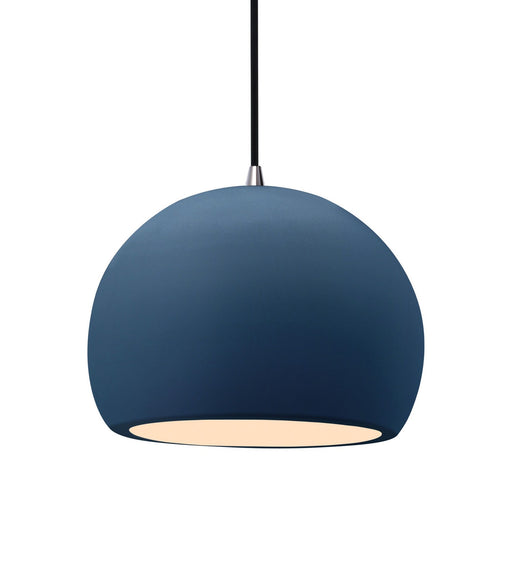 Justice Designs - CER-6533-MDMT-NCKL-BKCD - One Light Pendant - Radiance - Midnight Sky w/ Matte White