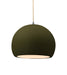 Justice Designs - CER-6533-MGRN-NCKL-BEIG-TWST - One Light Pendant - Radiance - Matte Green