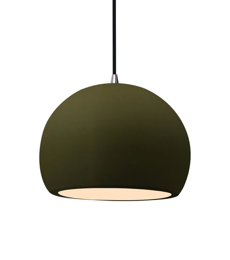 Radiance One Light Pendant Matte Green