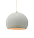 Justice Designs - CER-6533-MTGD-ABRS-BEIG-TWST - One Light Pendant - Radiance - Matte White w/ Champagne Gold