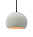 Justice Designs - CER-6533-MTGD-MBLK-BKCD - One Light Pendant - Radiance - Matte White w/ Champagne Gold