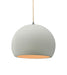 Justice Designs - CER-6533-MTGD-NCKL-BEIG-TWST - One Light Pendant - Radiance - Matte White w/ Champagne Gold