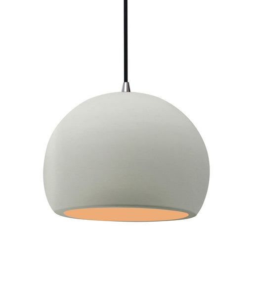 Justice Designs - CER-6533-MTGD-NCKL-BKCD - One Light Pendant - Radiance - Matte White w/ Champagne Gold