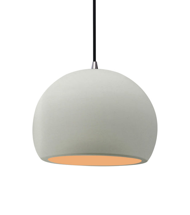 Justice Designs - CER-6533-MTGD-NCKL-BKCD - One Light Pendant - Radiance - Matte White w/ Champagne Gold