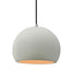 Justice Designs - CER-6533-MTGD-NCKL-BKCD - One Light Pendant - Radiance - Matte White w/ Champagne Gold