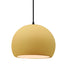 Justice Designs - CER-6533-MYLW-MBLK-BKCD - One Light Pendant - Radiance - Muted Yellow