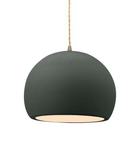 Radiance One Light Pendant Pewter Green