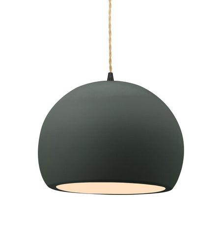 Radiance One Light Pendant Pewter Green