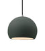 Justice Designs - CER-6533-PWGN-NCKL-BKCD - One Light Pendant - Radiance - Pewter Green