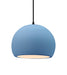 Justice Designs - CER-6533-SKBL-MBLK-BKCD - One Light Pendant - Radiance - Sky Blue