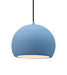 Justice Designs - CER-6533-SKBL-NCKL-BKCD - One Light Pendant - Radiance - Sky Blue