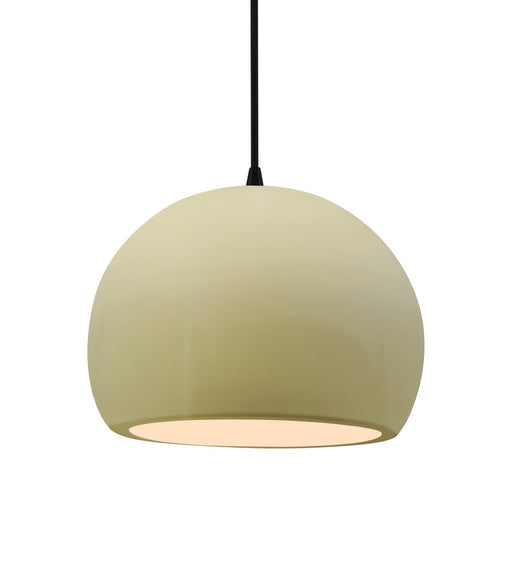 Justice Designs - CER-6533-VAN-MBLK-BKCD - One Light Pendant - Radiance - Vanilla (Gloss)