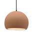 Justice Designs - CER-6535-ADOB-MBLK-BKCD - One Light Pendant - Radiance - Adobe
