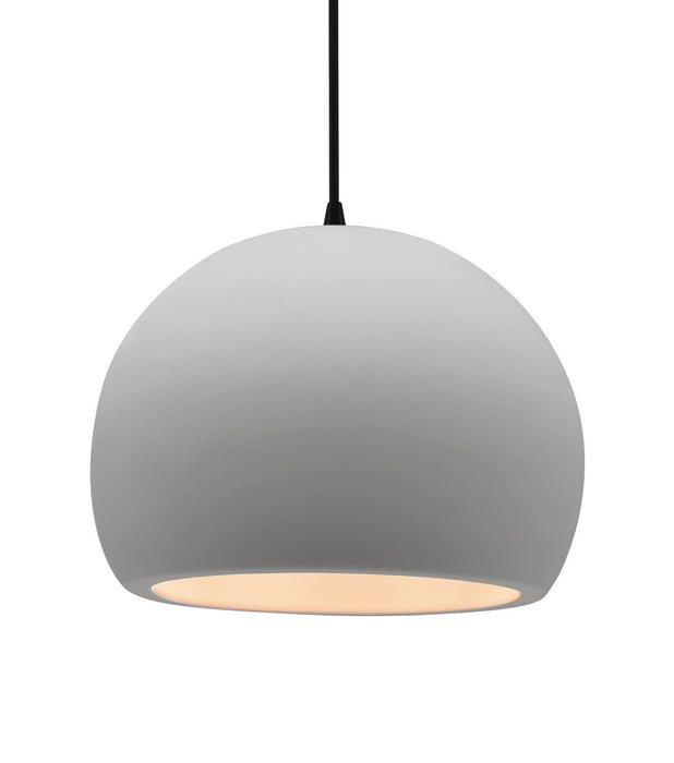 Justice Designs - CER-6535-BIS-MBLK-BKCD - One Light Pendant - Radiance - Bisque