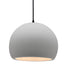 Justice Designs - CER-6535-BIS-MBLK-BKCD - One Light Pendant - Radiance - Bisque